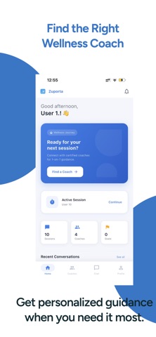 Zuporta mobile app screen 1